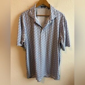 Turtleson Printed Performance Golf Polo Mens XL